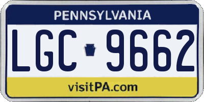 PA license plate LGC9662
