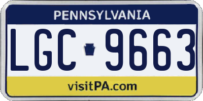 PA license plate LGC9663
