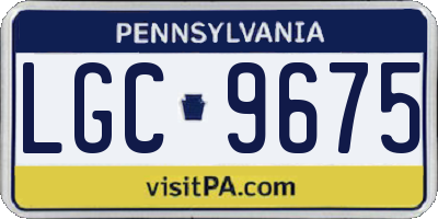 PA license plate LGC9675
