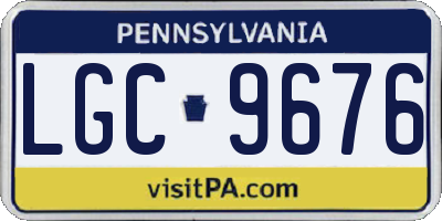PA license plate LGC9676