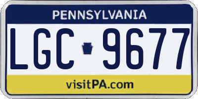 PA license plate LGC9677