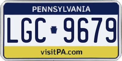 PA license plate LGC9679