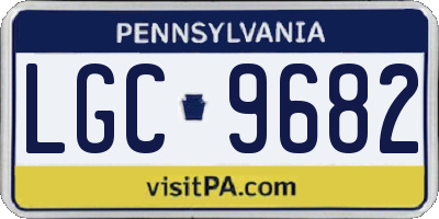 PA license plate LGC9682