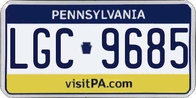 PA license plate LGC9685