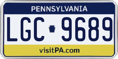 PA license plate LGC9689