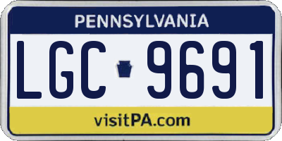 PA license plate LGC9691