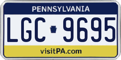PA license plate LGC9695