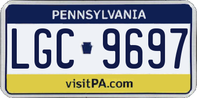 PA license plate LGC9697
