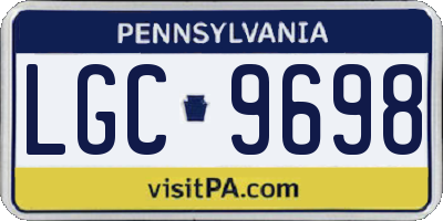 PA license plate LGC9698