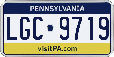 PA license plate LGC9719