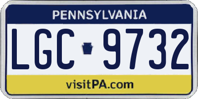 PA license plate LGC9732