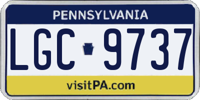 PA license plate LGC9737