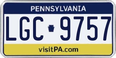 PA license plate LGC9757