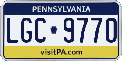 PA license plate LGC9770