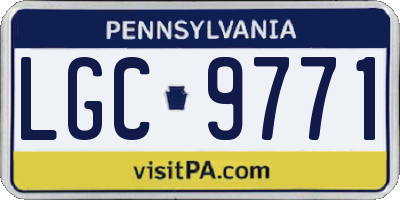 PA license plate LGC9771
