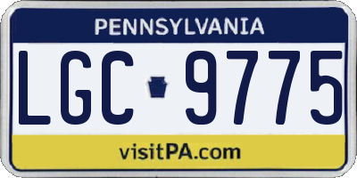 PA license plate LGC9775