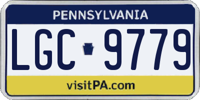 PA license plate LGC9779