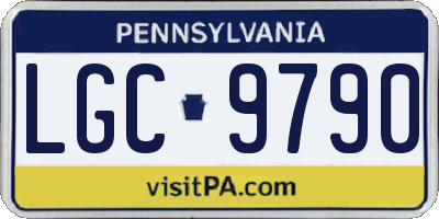 PA license plate LGC9790