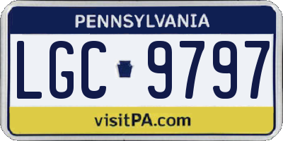 PA license plate LGC9797