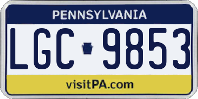 PA license plate LGC9853