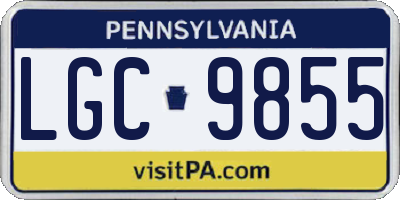 PA license plate LGC9855