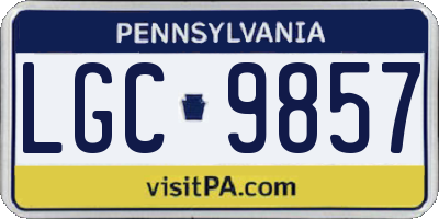 PA license plate LGC9857