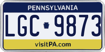 PA license plate LGC9873