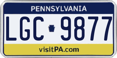 PA license plate LGC9877