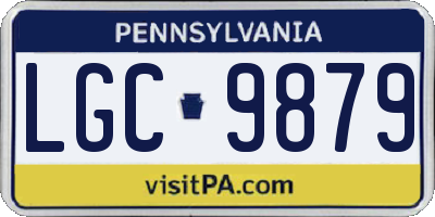PA license plate LGC9879