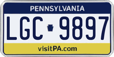PA license plate LGC9897