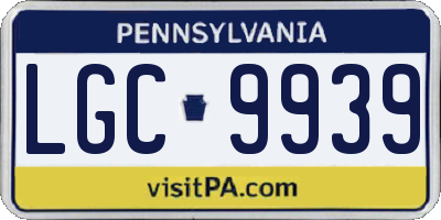 PA license plate LGC9939