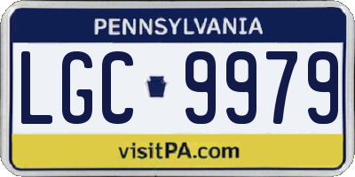 PA license plate LGC9979