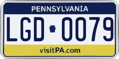 PA license plate LGD0079