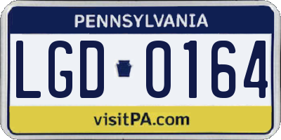 PA license plate LGD0164
