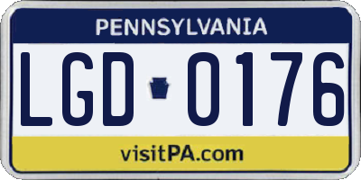 PA license plate LGD0176