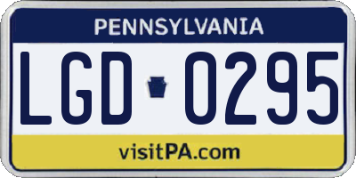 PA license plate LGD0295
