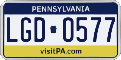 PA license plate LGD0577