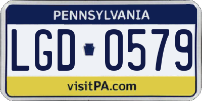 PA license plate LGD0579