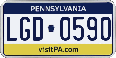 PA license plate LGD0590