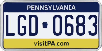 PA license plate LGD0683