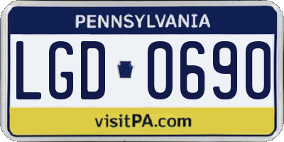 PA license plate LGD0690