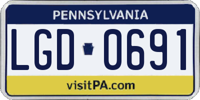 PA license plate LGD0691