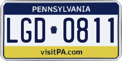 PA license plate LGD0811
