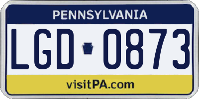 PA license plate LGD0873