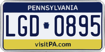 PA license plate LGD0895