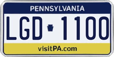 PA license plate LGD1100