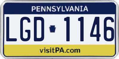 PA license plate LGD1146
