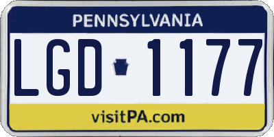 PA license plate LGD1177