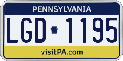 PA license plate LGD1195