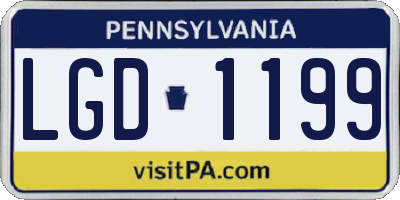 PA license plate LGD1199